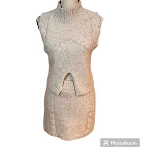 Le Lis Cable Knit Sweater and Skirt Set